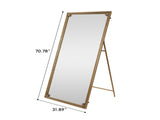 Full Length Mirror with Stand, 70.1"x31.9" Floor Standing Large Dressing Mirror Hanging or Leaning W3040P455744