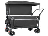 Multi-Functional Push-Pull Folding Wagon Cart with Rotating Handle & Canopy, 7''x4''All-Terrain 41039470