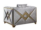 Velencia Modern Style Chair in Silver B009139138
