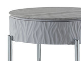 Yukino Gray High Gloss & Chrome Finish End Table B2726P265753