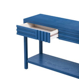 U_STYLE Ash Veneer Modern Style Console Table, Striped Design, Suitable for Entryway, Corridor, N711P230810V