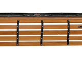 49" Garden Bench Outdoor Patio Park Chair Furniture Hardwood Slats Cast Iron Frame 40097071