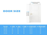 24" X 80"3-Panel Slab Door ,French Interior Door Paintable MDF Door Panel,Pre-Assembled Panel for W5277P522620