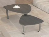 360 degree Rotatable modern Coffee Table for Living Room, solid wood legs with simply assemble W2899P372757