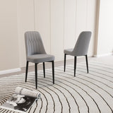 A set of 2 dining chair, modern style chair made of high-quality PU Leather fabric with thick soft W2189140246