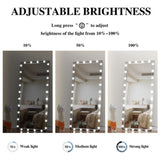 ZNTS Hollywood LED Full Body Mirror with Lights Extra Large Full Length Vanity Mirror with 3 Color Mode W708131915