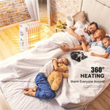 Compact Oil-Filled Heater - 700W Power, 360&deg Convection Heat, Multiple Safety Protections, 94798866