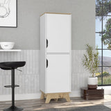 British Single Kitchen Pantry, Four Storage Shelves, Double Doors Cabinets B128P148674