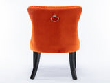Modern, High-end Tufted Solid Wood Contemporary Velvet Upholstered Dining Chair with Wood Legs 70319788