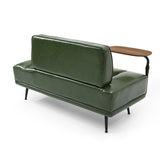 ZNTS 55"Inch Width Modern End of Bed Bench,Green Faux Leather Upholstered With side table, 360-degree W2677P196638