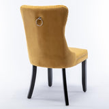 ZNTS Modern, High-end Tufted Solid Wood Contemporary Velvet Upholstered Dining Chair with Wood Legs 02045627