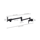 Brass Pot Filler,Wall Mount Commercial Pot Filler Faucet,Brass Copper Material Kitchen Folding W1932P144229