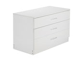 3-Drawer Wide Drawer Cabinet Particleboard Bedside Table with Textured Melamine Finish 12277839