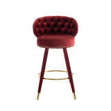 COOLMORE Counter Height Bar Stools Set 2 for Kitchen Counter Solid Wood Legs with a fixed height W1539111152