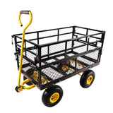 Wagon Cart Garden cart trucks make it easier to transport firewood YellowBlack W22784162