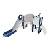 ZNTS Kids Slide Playset Structure 9 in 1, Spaceship Set with Slide, Arch Tunnel, Ring Toss, Drawing 82711069