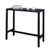 ZNTS 40in Iron With Adjustment Knob Patio Bar Table Black 72049429