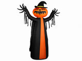 10ft Inflatable Halloween Decor with Rotatable Head Pumpkin Ghost in Cape, 6 Built-in LED Lights, 29244331