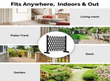 Set of 2 Retractable Cedar Wood Fences Flat-Bottom Style Black 64850953