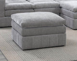 ZNTS Contemporary 1pc Ottoman Modular Plush Chair Sectional Sofa Living Room Furniture Granite Morgan B011126791