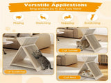 Multi-Functional Cat Scratcher - 18.5"x12"x21", Scratching Surface, Tunnel & Wooden Lounge 22813300
