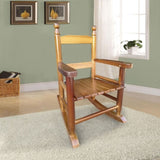 ZNTS Children's rocking oak chair- Indoor or Outdoor -Suitable for kids-Durable 88851000