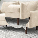 56.3" Velvet Round Arm Apartment Loveseat 98088232