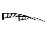 Polycarbonate Door Awning with Black Brackets 08689633