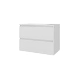 Smoot Floating Vanity with Two Drawers and Sink, White B128P314803
