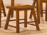Casual Dining 24-inch Counter Height Stools 2pc Set Saddle Seat Solid Wood Oak Finish Home Furniture B01151972