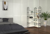 5 Tier Bookshelf, Industrial Style Corner Bookshelf, Thickened iron frame and thickened laminate W3062P289212