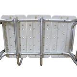 ZNTS Medical Bathroom Safety Shower Tub Aluminium Alloy Bath Chair Transfer Bench with Wide Seat White 01598497