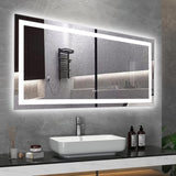 LED Bathroom Mirror 60x 32 Inch with lights, anti-Fog & Dimming Led Bathroom Vanity Mirror W134070939