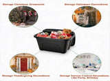 18-Gallon Stacking Plastic Storage Containers with Lids, Black Body/Black Lid 97784105