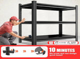 3-Layer Storage Rack, Metal Storage Rack, Adjustable Height Partition, Suitable For Living Room, 87908657