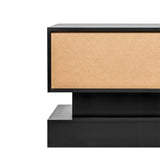 51.18inch Black morden TV Stand with LED Lights,high glossy front TV Cabinet,can be assembled in W67963291