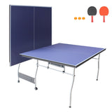 ZNTS 8ft Mid-Size Table Tennis Table Foldable & Portable Ping Pong Table Set for Indoor & Outdoor Games 37877415