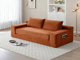 Memory Foam Cloud Loveseat Sofa, 2 in 1 Convertible Folding Couch Bed, No Assembly Compressed W2677P395124