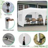 ZNTS 10'x20' Pop Up Canopy Tent with 6 Sidewalls, Ez Pop Up Outdoor Canopy for Parties, Waterproof W2505P151708