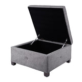 ZNTS Soft Close Storage Ottoman B03548225