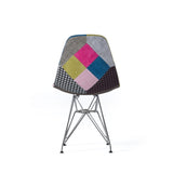 Patchwork Accent Chair Bohemian Style Fabric Chair with Chromed Legs Geometric Pattern Chair, 18"D 56395.00