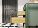 Fully Assembled 30'' Green Freestanding Single Sink Bathroom Vanity with Solid Wood Construction and W1826P308974