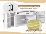 U_STYLE 54.3" Sideboard Buffet Cabinet with, 4 Doors & 1 Drawer, Melamine MDF Kitchen N711P437643K