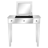 ZNTS FCH 80*38*76cm MDF With Mirror Surface, The Desktop Can Be Flipped And One Pumped Computer Desk 78876322