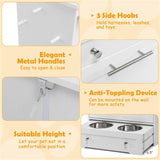 White pet feeding station, pet cabinet 38203390