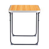 2.3ft Aluminum Camping Folding Table wood grain color 45552990