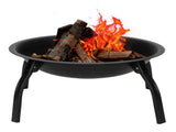 22" Four - legged Folding Iron Brazier Wood Pit Decoration for Backyard Poolside 95649701