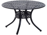 Black 33 Inch Outdoor Bistro Table for Poolside Dining, Round Patio Table with Umbrella Hole 42137361