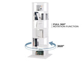 360&deg Rotating Bookshelf with Acrylic Plate, 6-Tier Tall, Floor Rack Simple Bookcase, Modern W409P167478