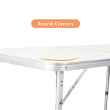 180 x 60 x 70cm Aluminum Alloy Folding Table White 32519857